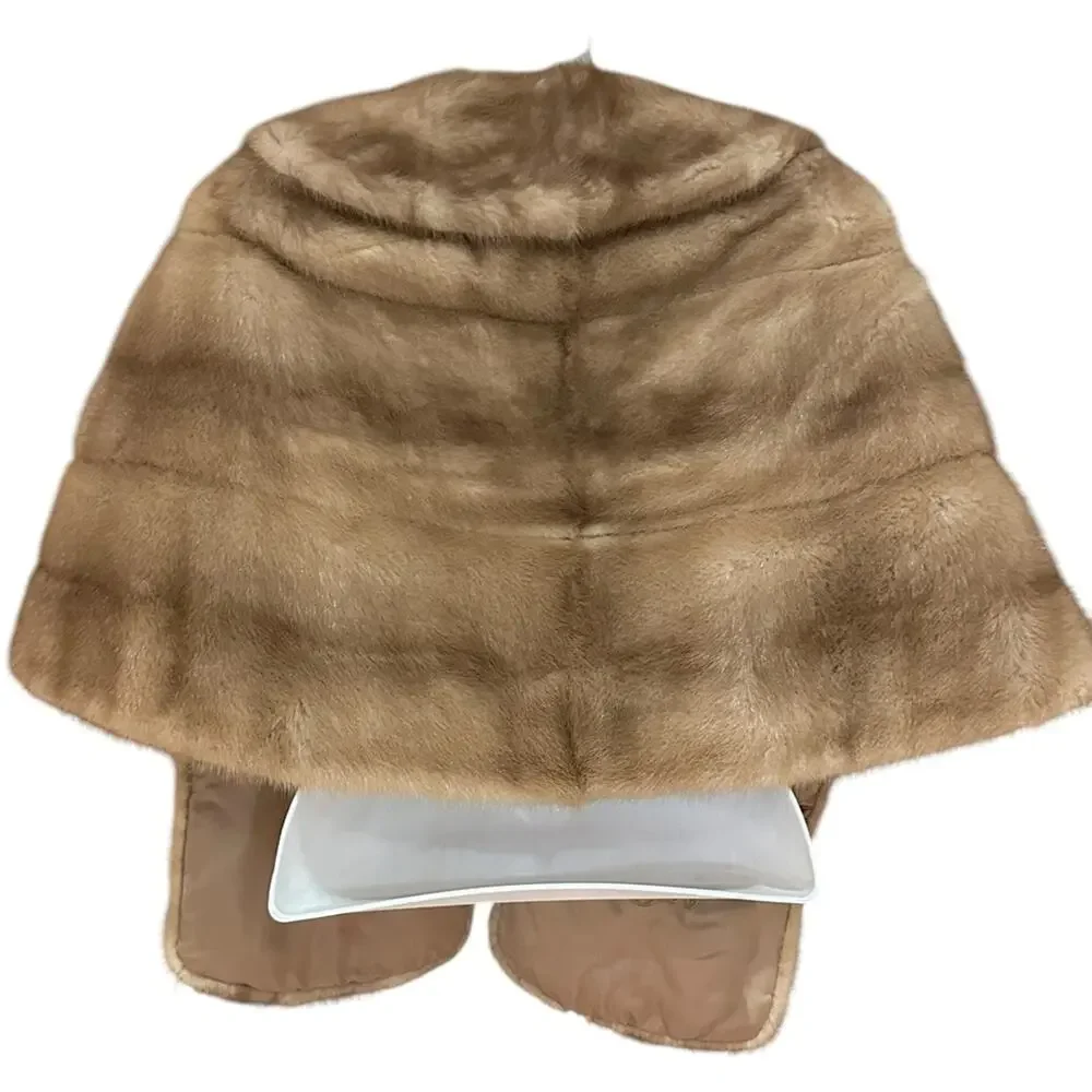 Vintage Palomino Mink Stole Medium/Large with Pockets